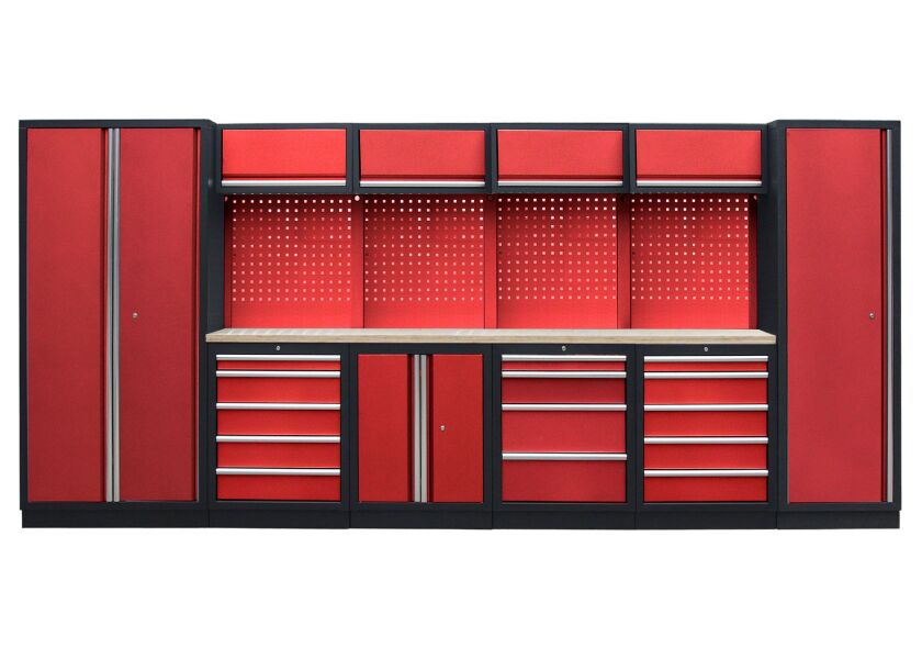 Kvalitný PROFI RED dielenský nábytok 4235 x 495 x 2000 mm - RTGS1300AD