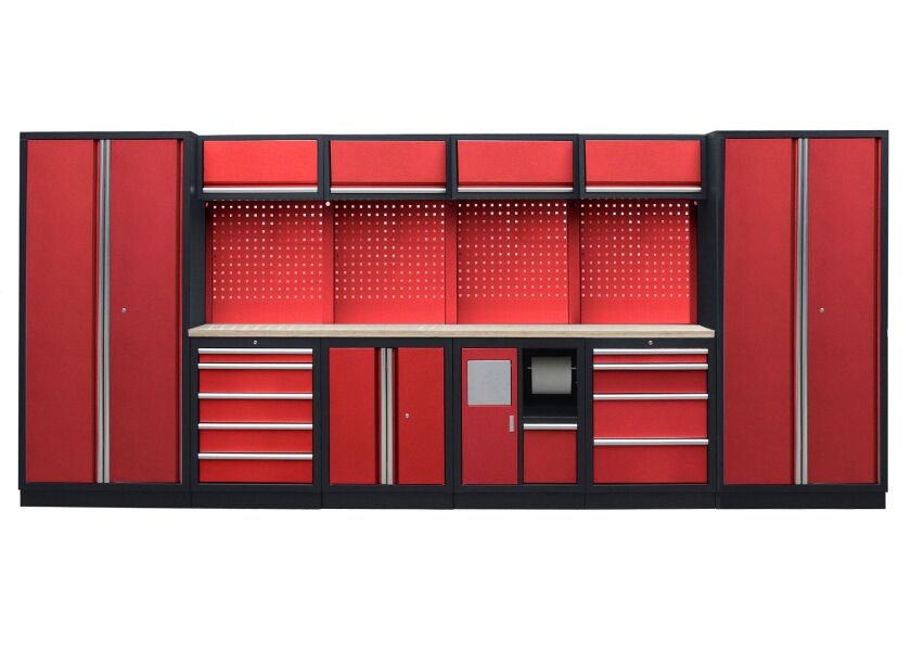 Kvalitný PROFI RED dielenský nábytok - 4535 x 2000 x 495 mm - RTGS1301AE