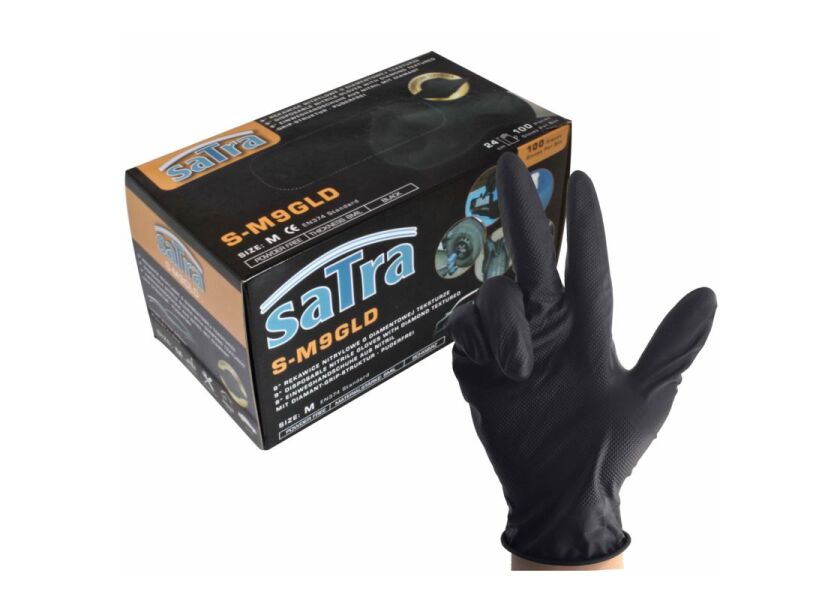 Ochranné jednorázové rukavice, veľkosť M, 100 ks - SM9GLD