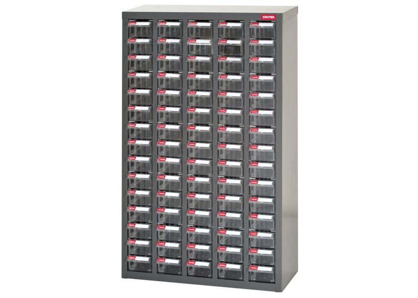 Galvanizovaný kovový organizér pre dielenský materiál a diely s 75 zásuvkami ST-1575