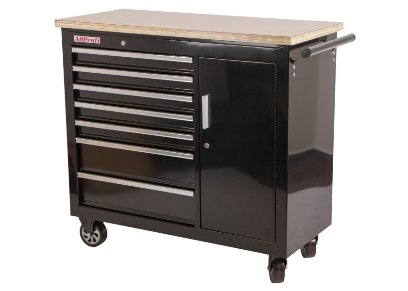 Pojazdný pracovný stôl / skriňka na náradie s pracovnou doskou - TBR-L4407E-B
