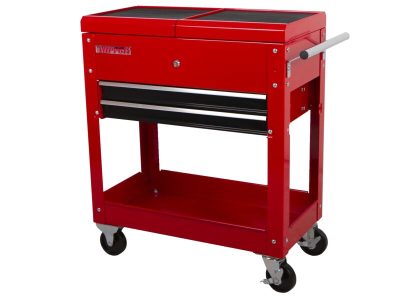 Pojazdný pracovný stolík s 2 zásuvkami a protišmykovou pracovnou plochou - AHProfi TC310