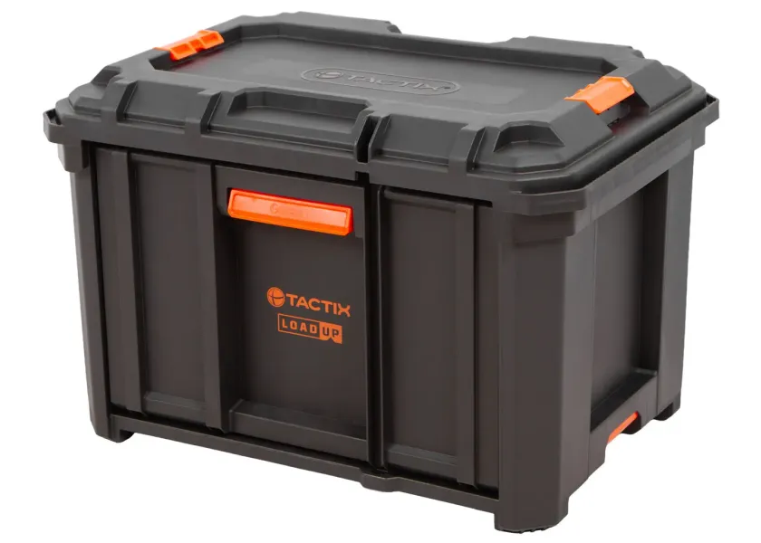 Vodotesný plastový box na náradie Tactix LOAD UP, 1 zásuvka - TC320421