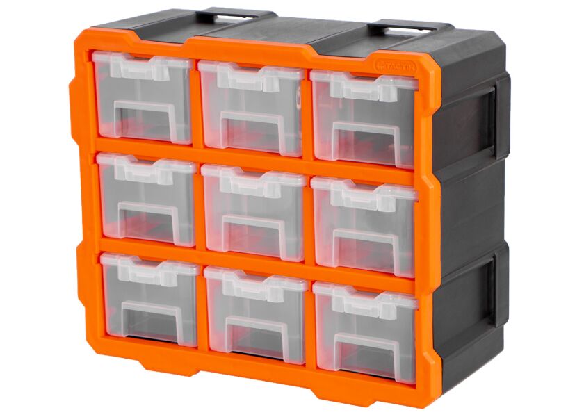 Plastový organizér, 9 uzatvárateľné boxy - TC320674