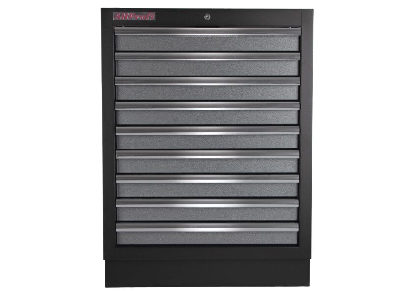 Celokovová dielenská skrinka PROFI s 9 - zásuvkami  680x458x910 mm - TGC1309