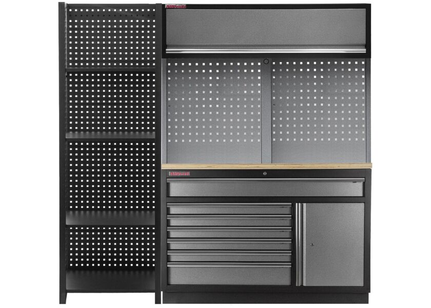 Dielenská zostava PROFI s úzkym kovovým regálom - TGC1371RBAL1