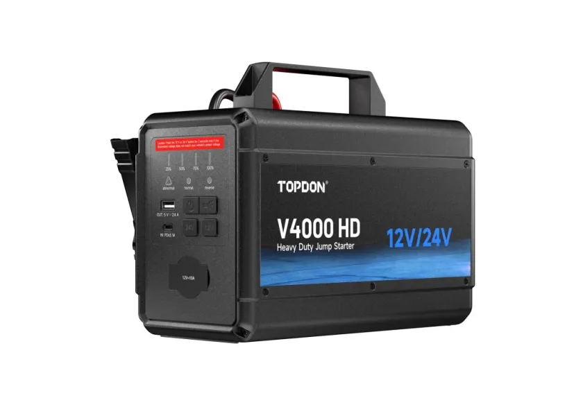 TOPDON Car Jump Starter V4000 HD pre 12V a 24V vozidlá - TOPJSV40HD