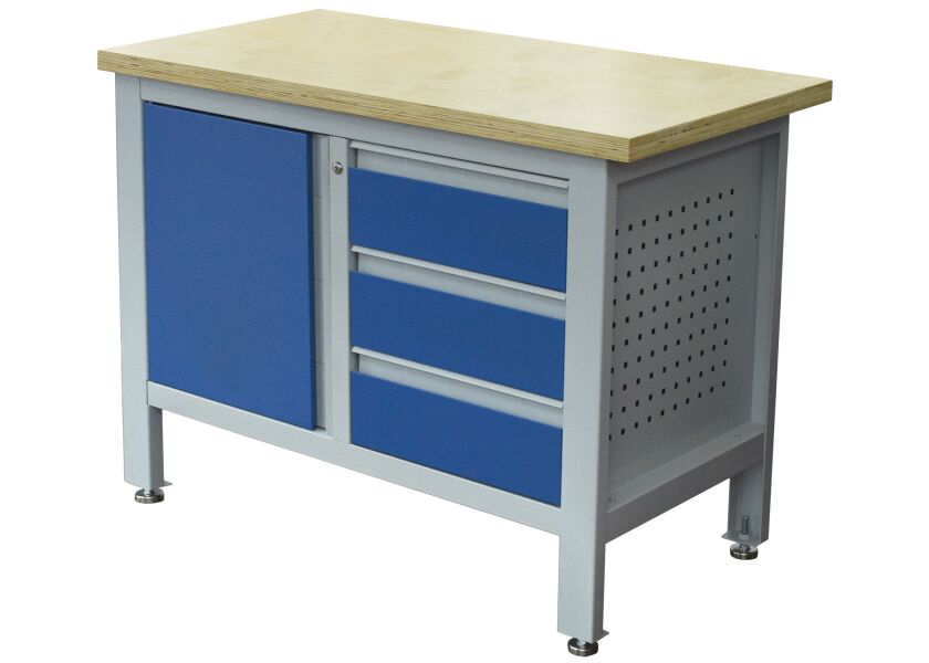 Pracovný stôl s tromi zásuvkami a skrinkou - TSK5413-L