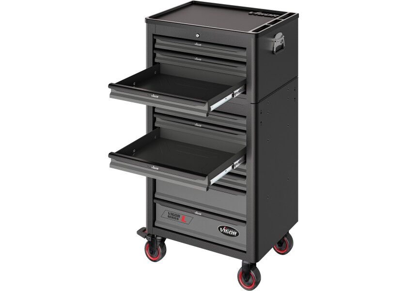 Dielenský vozík na náradie, 10 zásuviek - V1970