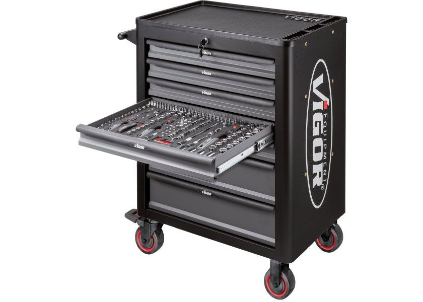 Dielenský vozík s náradím 262 ks VIGOR - V4219