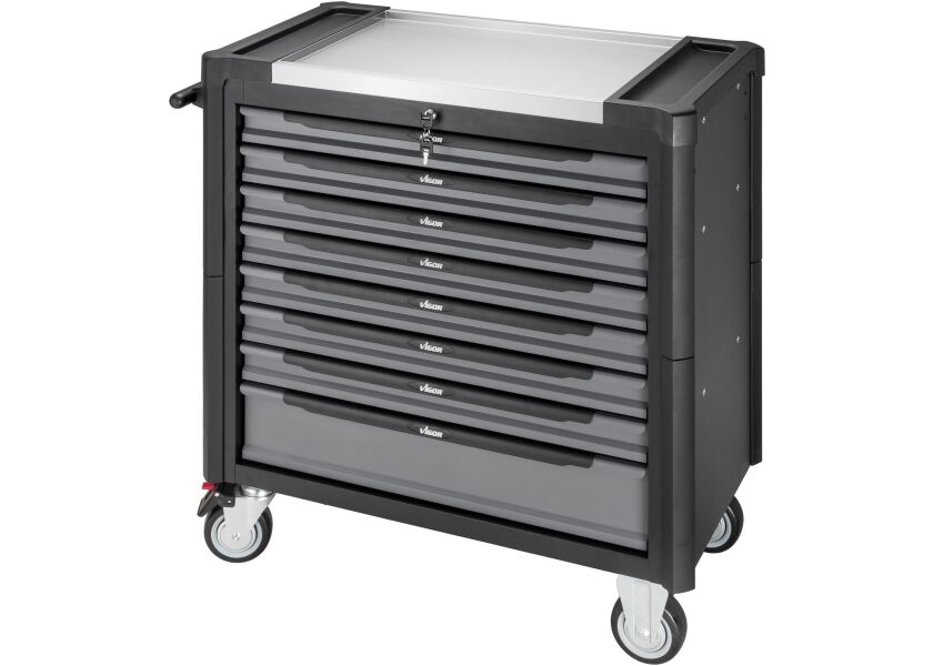 Dielenský vozík s nerezovou pracovnou doskou, 499 ks - V4481-X/499