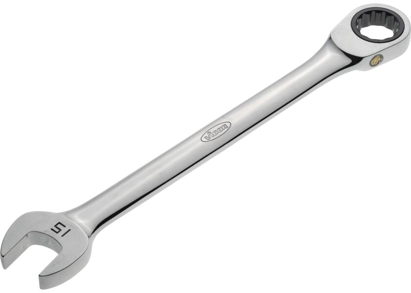 Račňový očkoplochý kľúč SW 15 mm, dlhé prevedenie VIGOR - V1026
