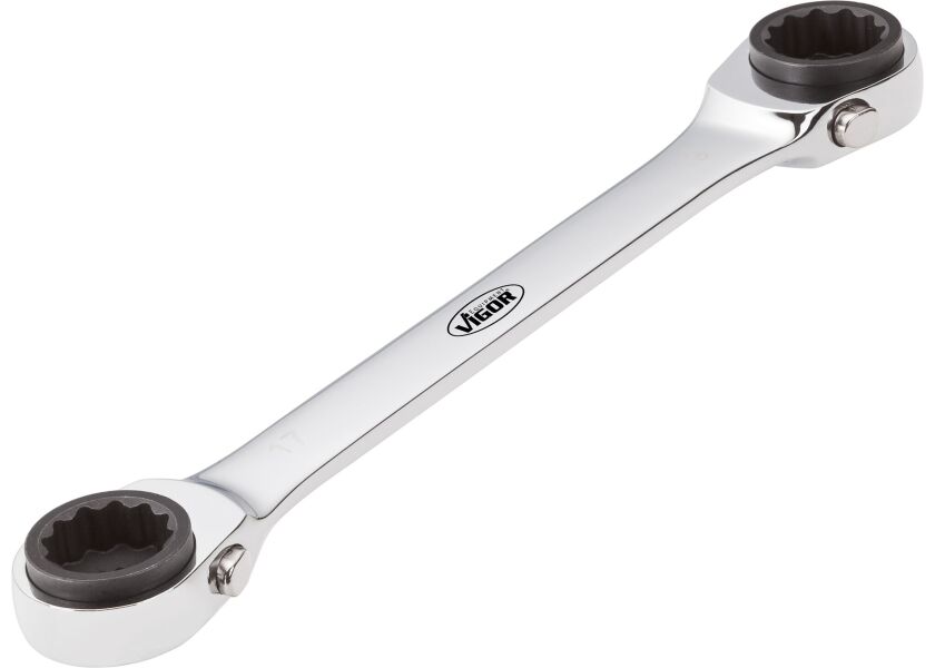 Račňový očkový kľúč 4 v 1, SW 10, 13, 17, 19 mm - V2705