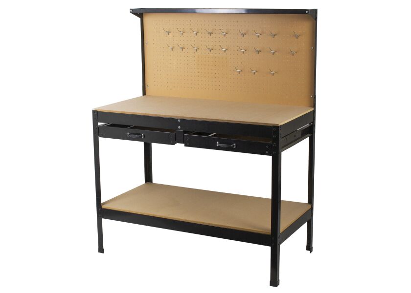 Pracovný stôl s derovanou doskou a dvoma zásuvkami- WT1002A