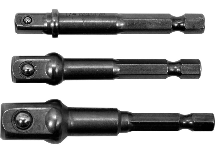 Sada adaptérov 3 ks, HEX, 1/4, 3/8, 1/2 - YT-04685