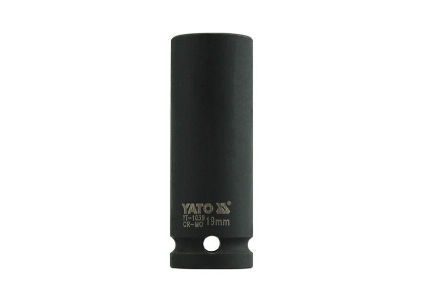 Šesťhranný hlboký nadstavec CrMo - 1/2 palca, 19 mm - YT-1039