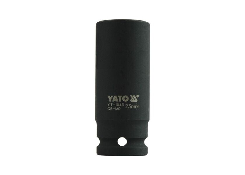 Šesťhranný hlboký nadstavec CrMo - 1/2 palca, 23 mm - YT-1043
