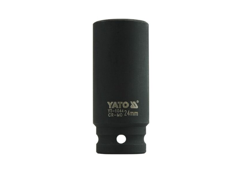 Šesťhranný hlboký nástavec CrMo - 1/2 palce, 24 mm - YT-1044