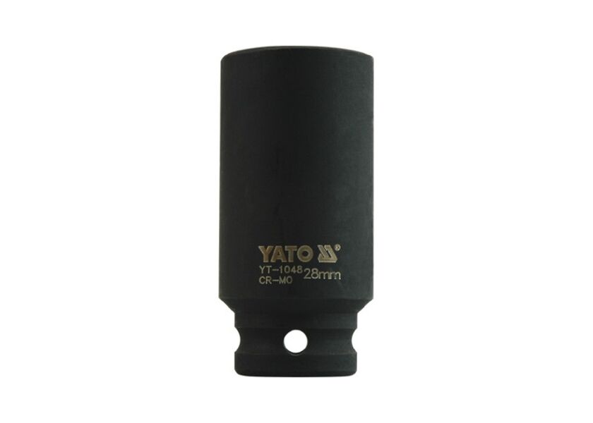 Šesťhranný hlboký nadstavec CrMo - 1/2 palca, 28 mm - YT-1048