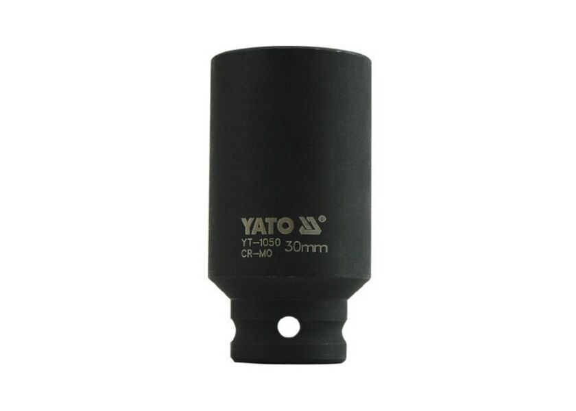 Šesťhranný hlboký nadstavec CrMo - 1/2 palca, 30 mm - YT-1050