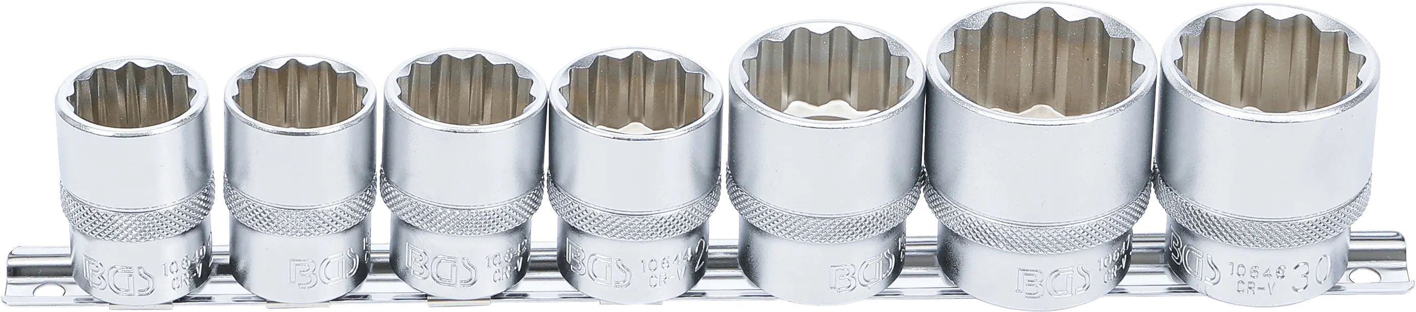 Fotografia produktu: Sada nástrčných kľúčov 1/2", 12-hranný, 20 - 32 mm, 7 ks, BGS - B9109