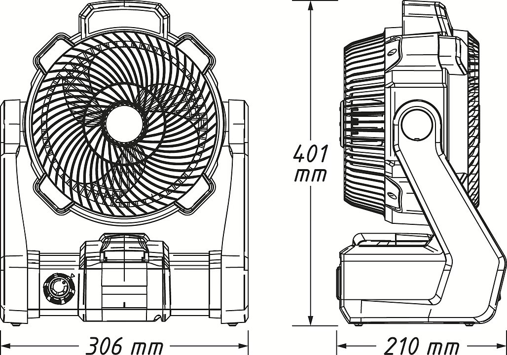Technický výkres hybridného ventilátora Hazet 9544-10 – HA264995 Technický výkres hybridného ventilátora Hazet 9544-10 – HA264995