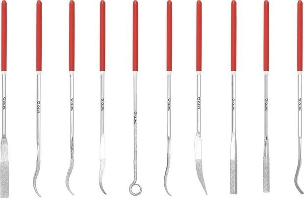 E-shop Sada pilníků jehlových diamantových 3 x 140 mm 10 ks 25 mm