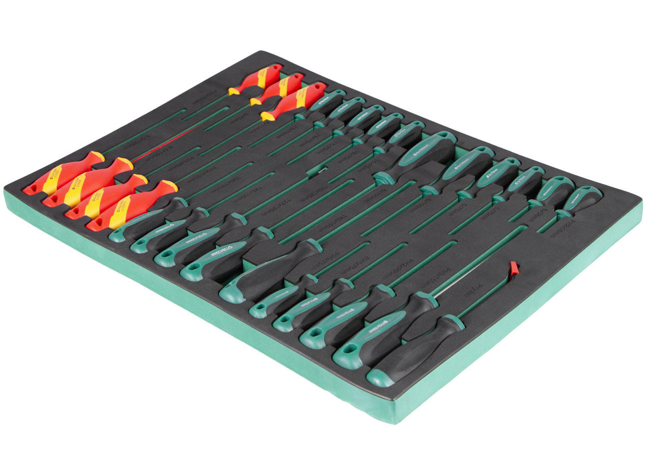 Skrutkovače a VDE skrutkovače v penovej výplni, 28 ks - AH2347