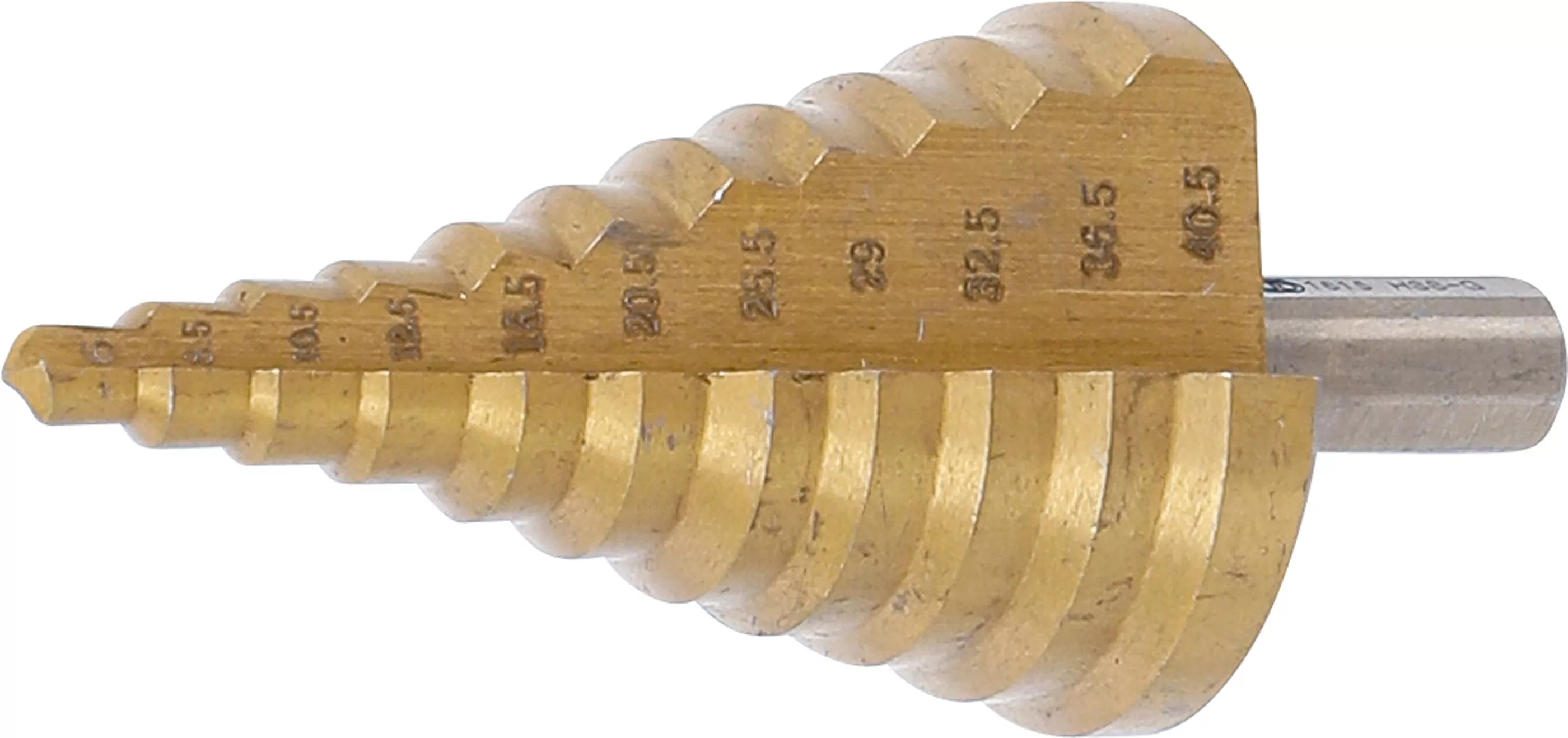 E-shop Stupňovitý kužeľový vrták 6 - 40,5 mm, HSS - B1615