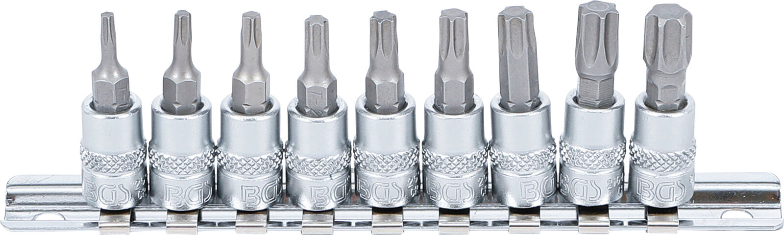 E-shop Hlavica s bitmi TORX, 1/4", 9 ks, T10 - T50 - B2164