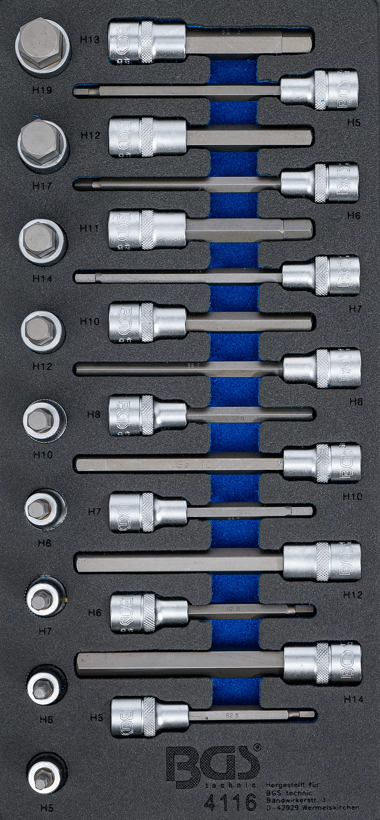 E-shop Sada nástrčných kľúčov v penovej výplni, Imbus, 1/2", 24 ks - B4116