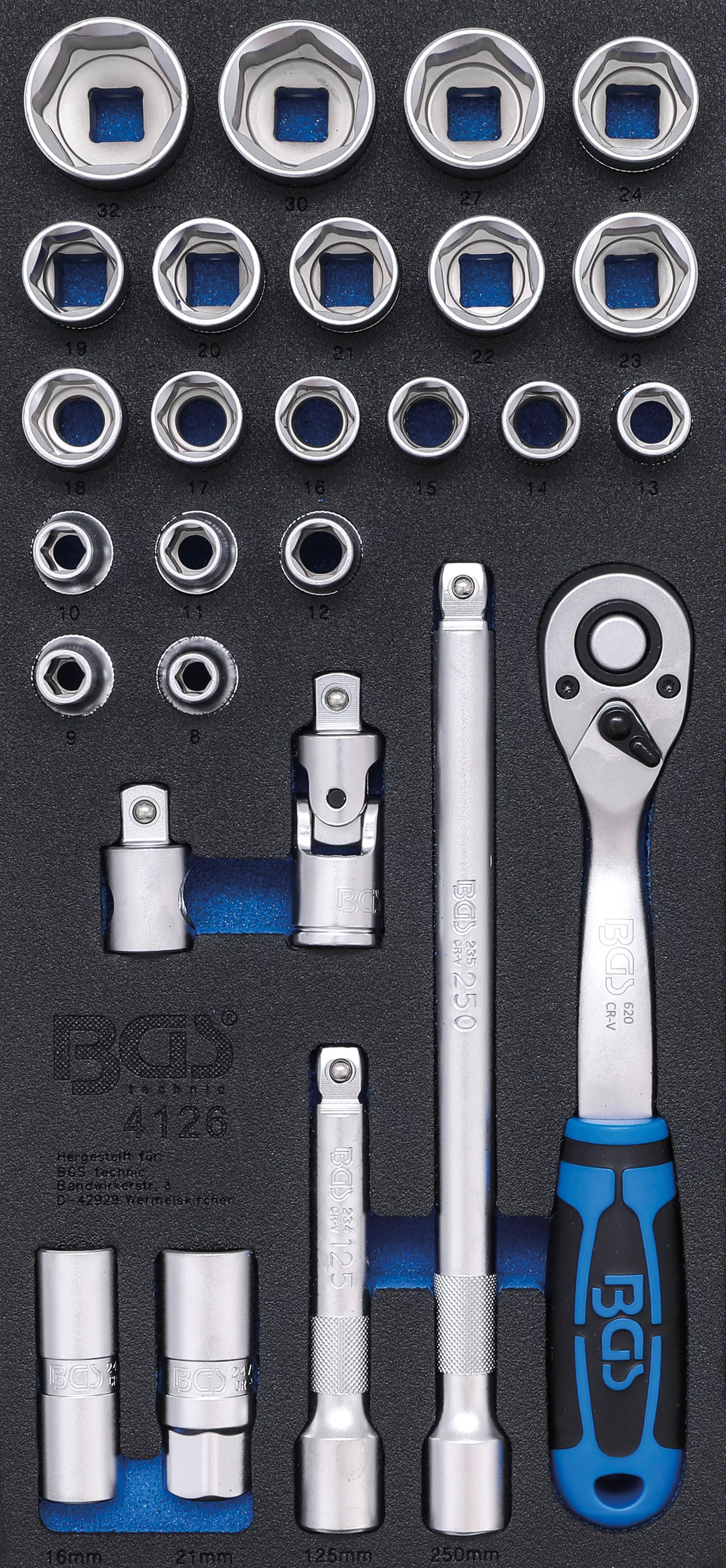 E-shop Gola sada v penovej výplni, 1/2", 27 ks - B4126