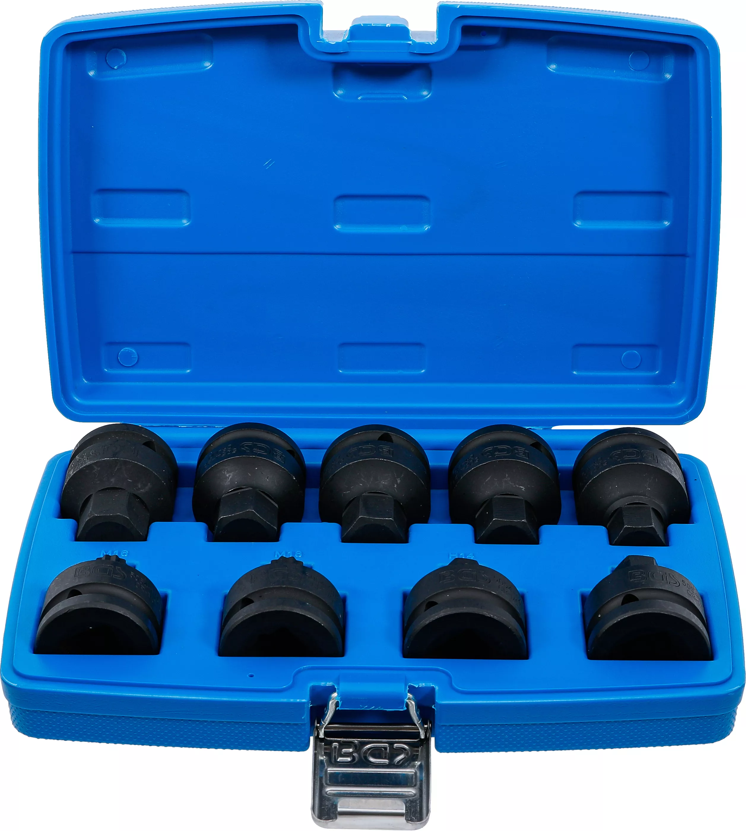 E-shop Sada rázových kľúčov XZN M16 a M18 a HEX 14-24 mm, 3/4", 9 ks - B5054