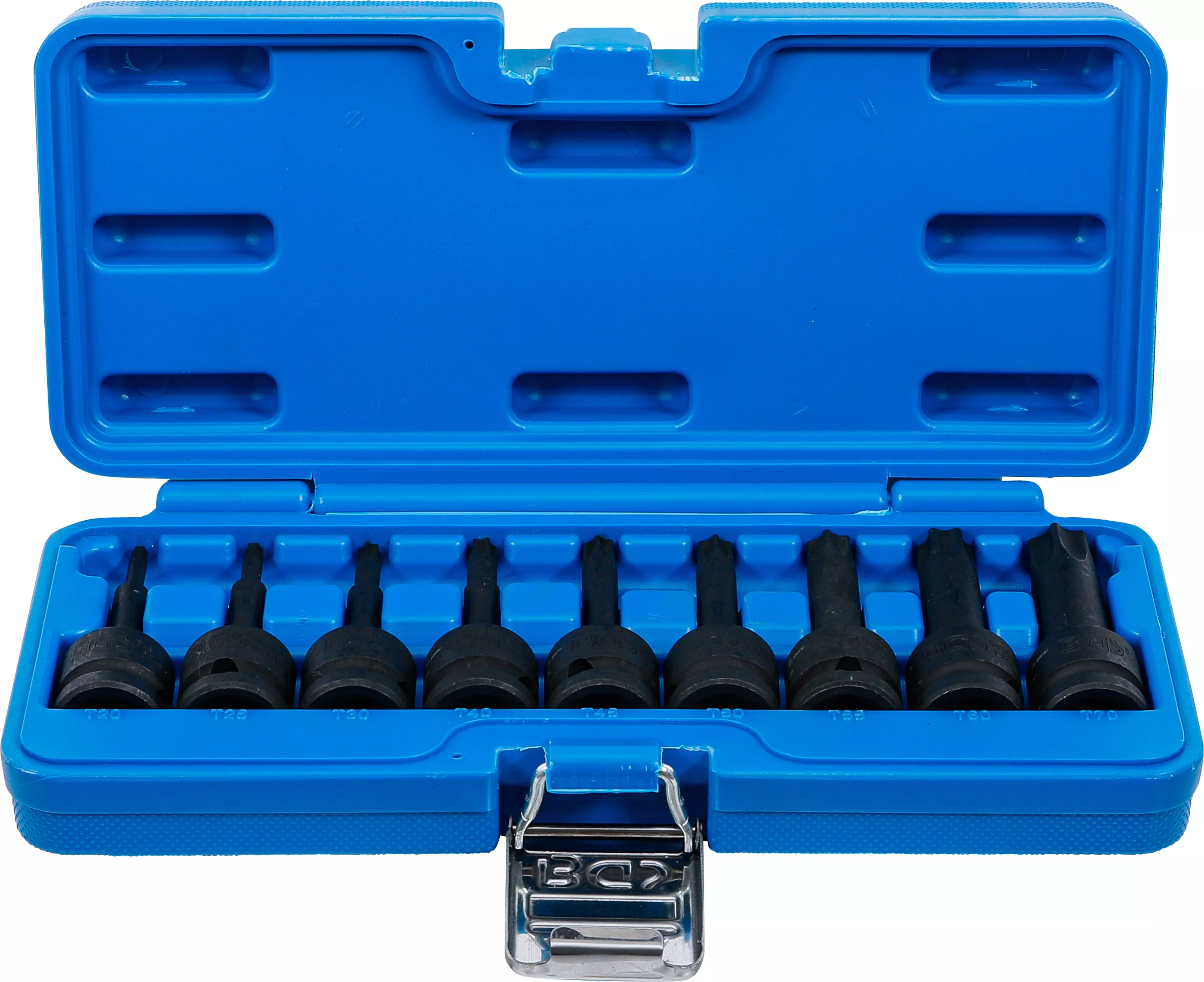 E-shop Sada rázových nástrčných kľúčov TORX, 1/2", T20-T70 mm, 9 ks - B5480
