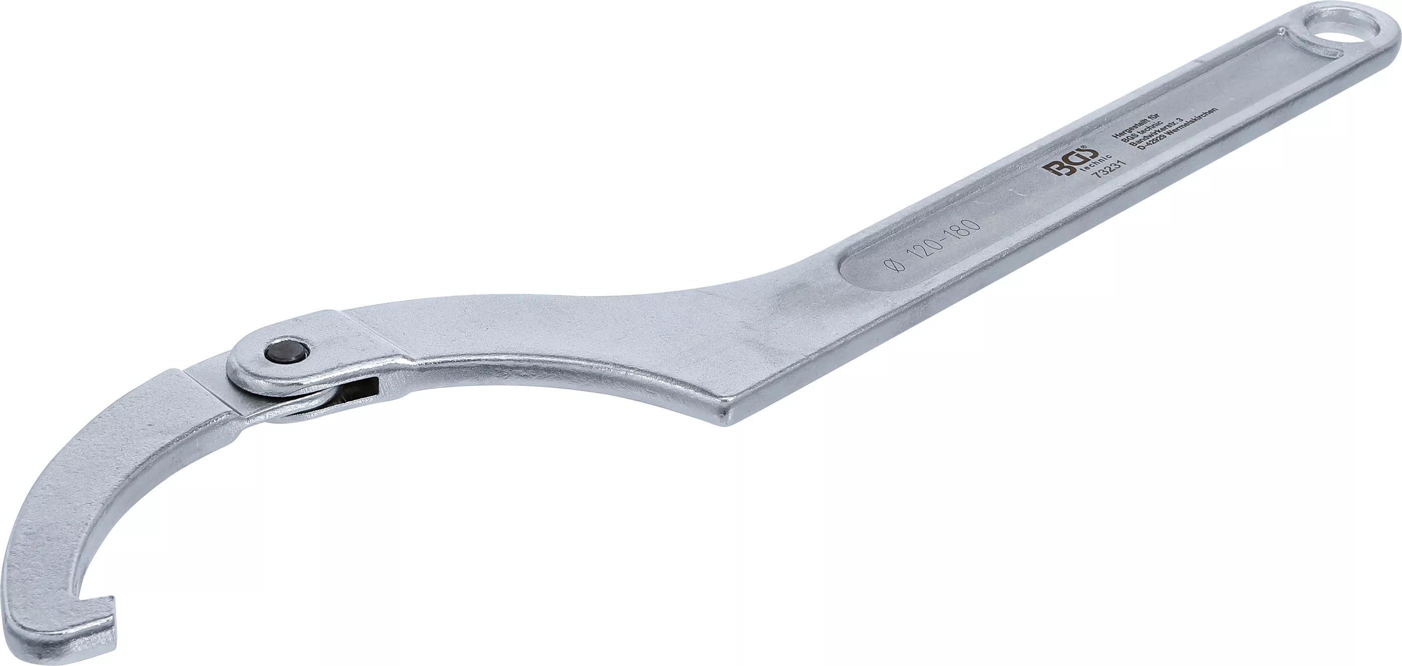 E-shop Hákový kľúč, kĺbový, 120 - 180 mm - B73231