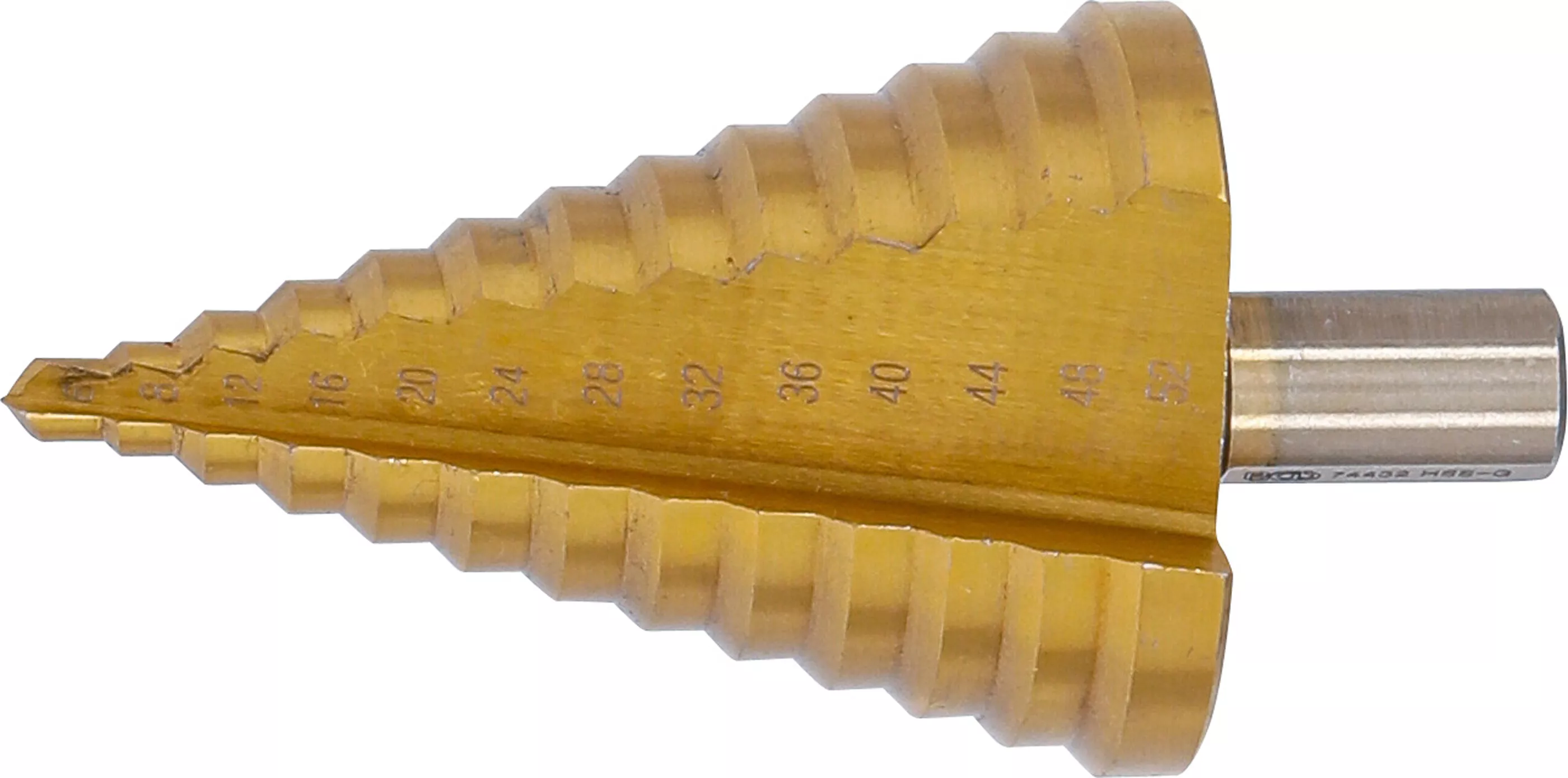 Stupňovitý vrták do kovu s titánovým povrchom, 6 - 52 mm - B74432 Stupňovitý vrták do kovu s titánovým povrchom, 6 - 52 mm - B74432