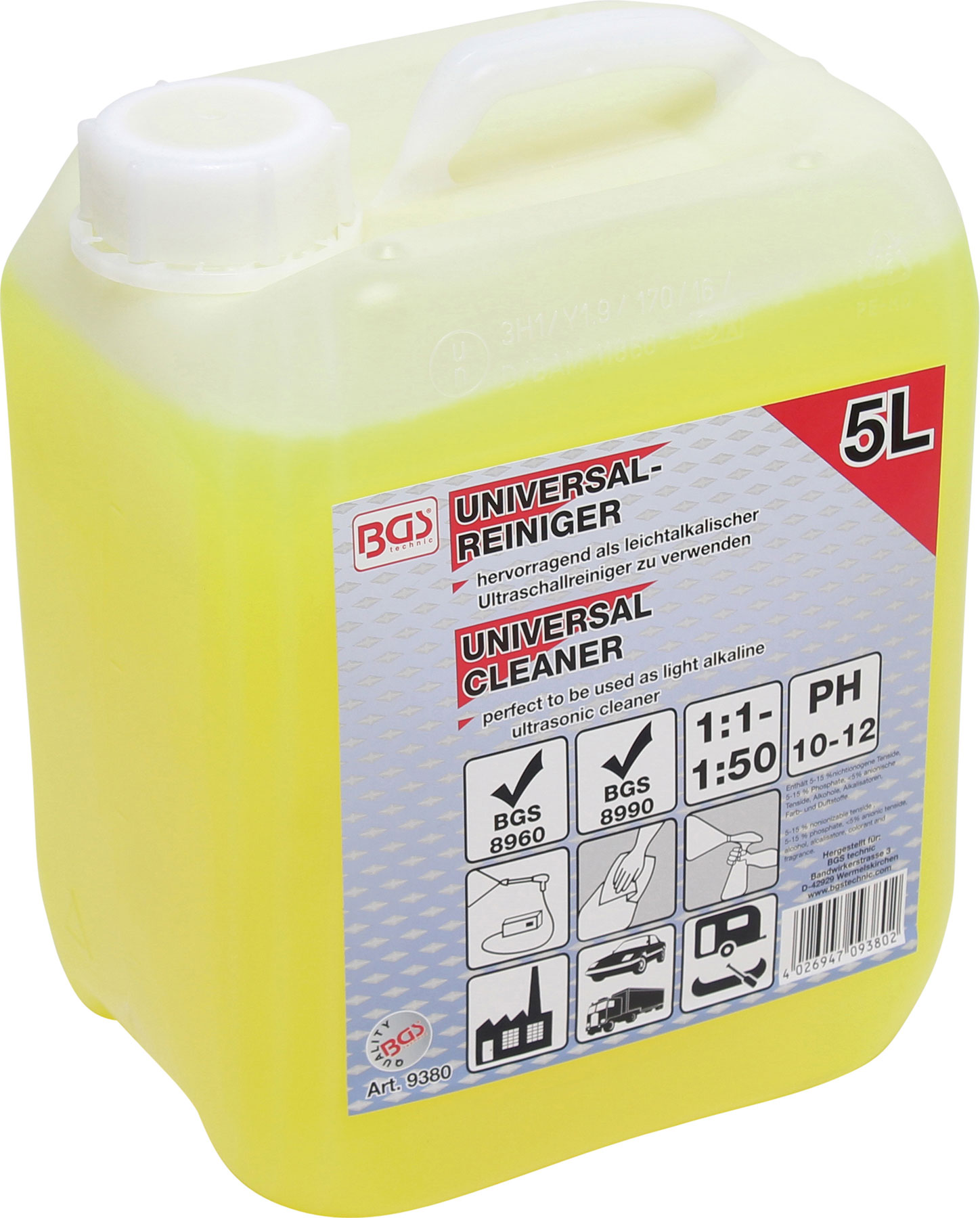 E-shop Univerzálny čistič pre vysokotlakové a ultrazvukové čističky, 5 l - B9380