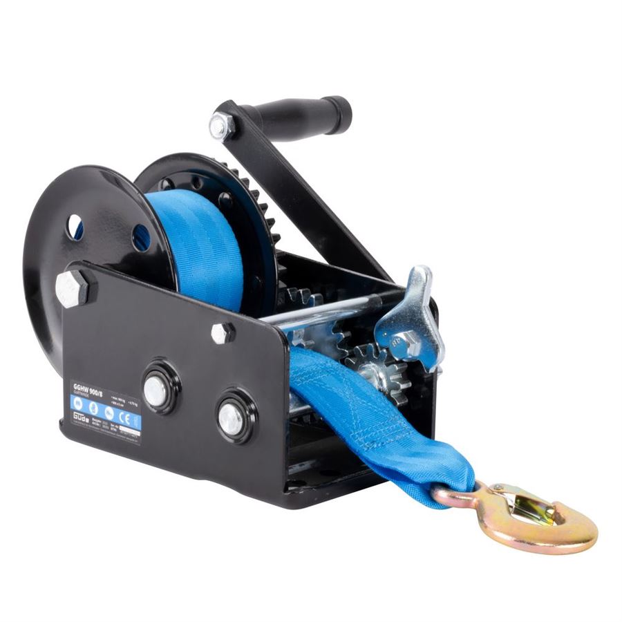 E-shop Ručný pásový navijak Güde GGHW 900/8, 900 kg, 8 m - GU38355