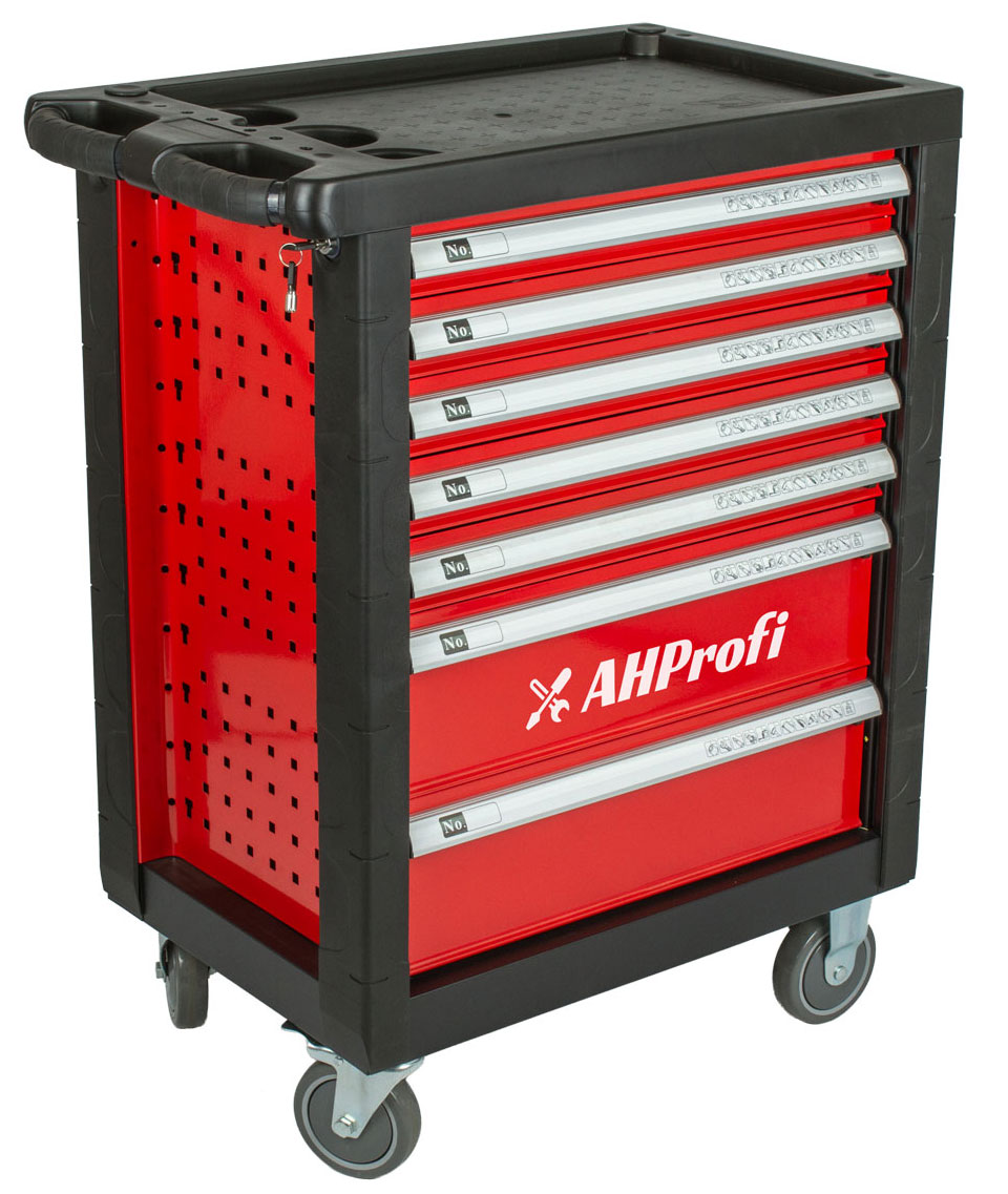 E-shop Dielenský vozík prázdny 685 x 455 x 975 mm, 7 zásuviek - H14019P
