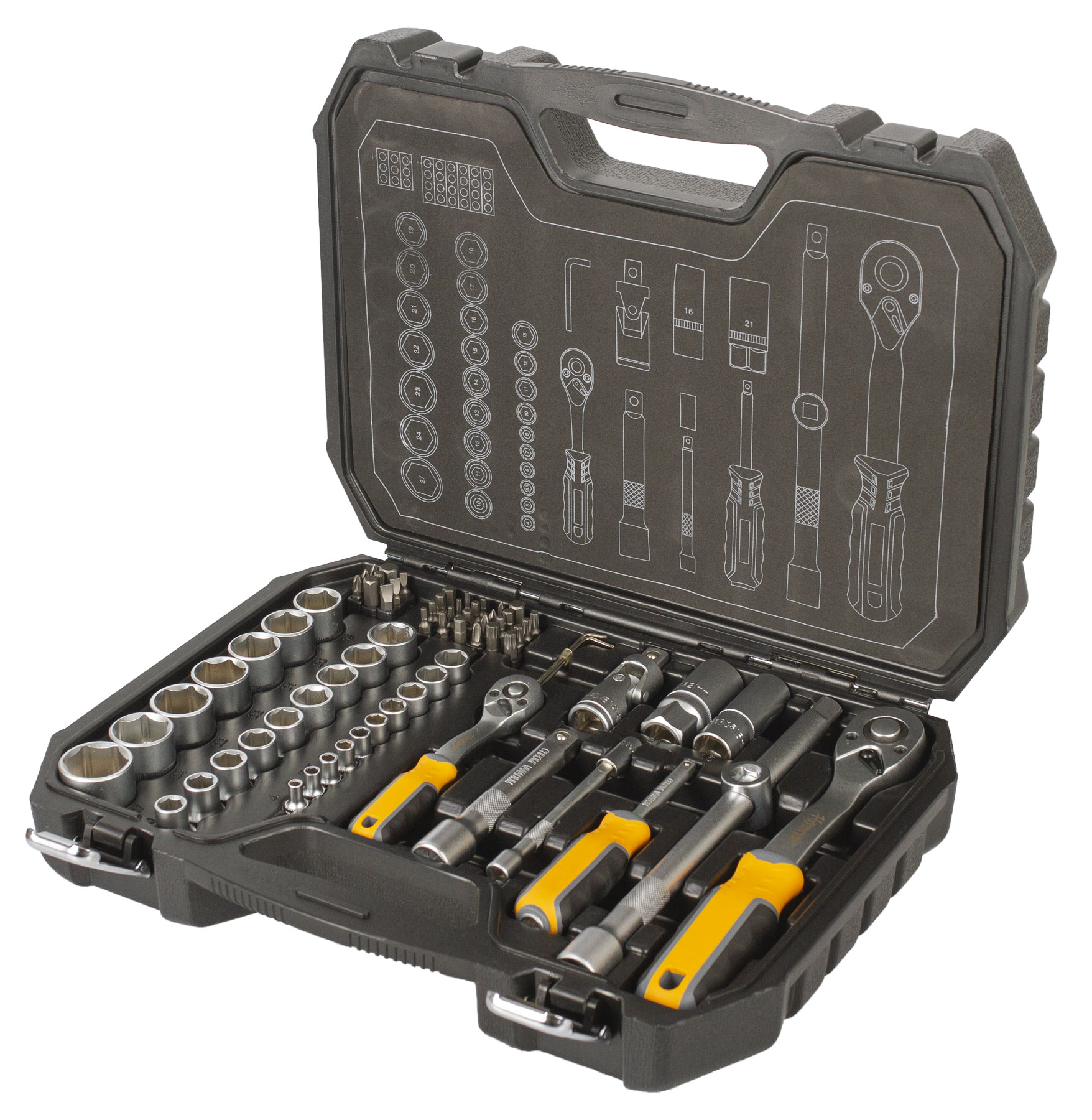 E-shop Gola sada 1/4", 1/2", 73 dielov - HT203001