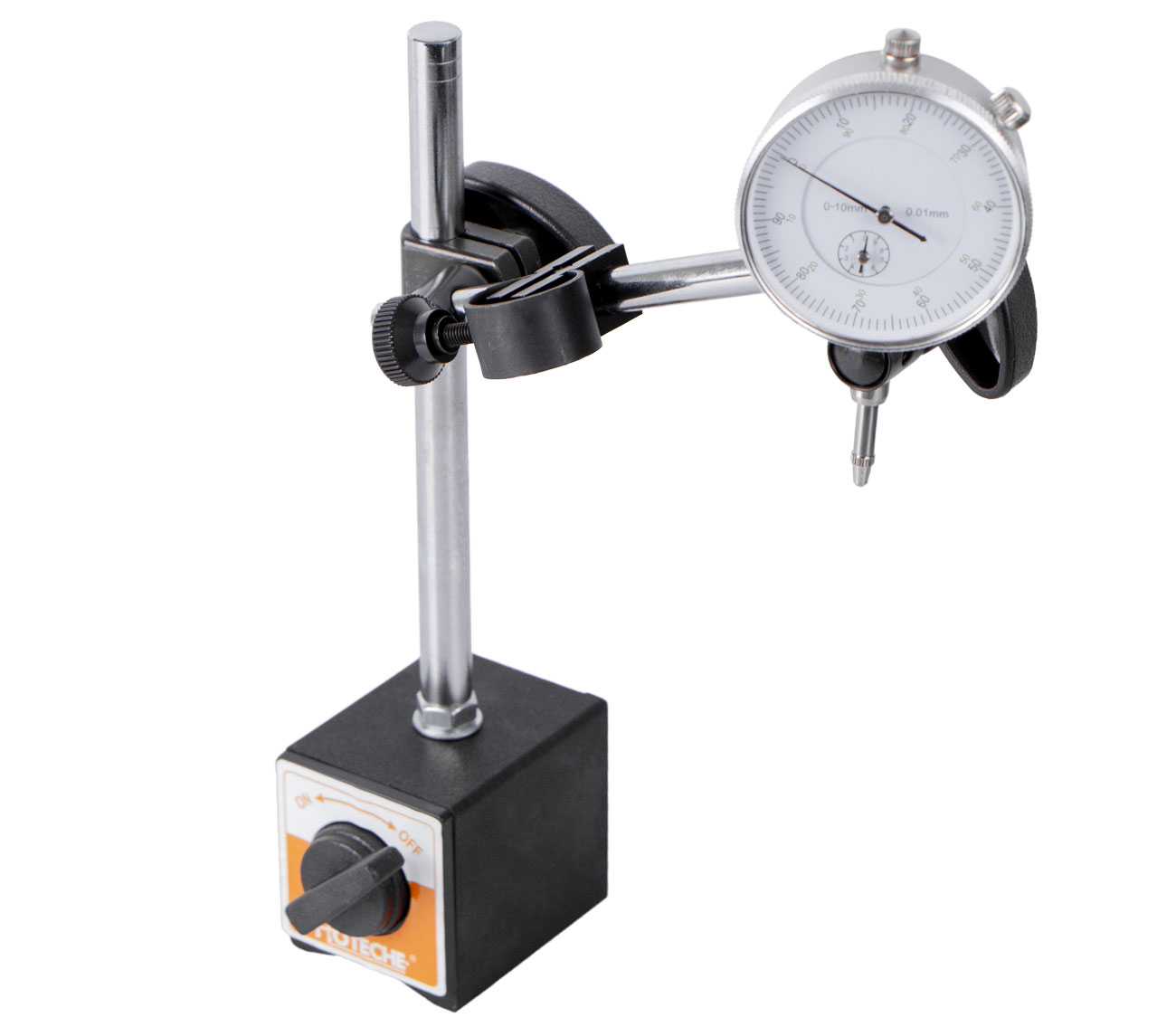 E-shop Číselníkový úchylkomer s magnetickým stojanom, 0-10 mm - HT284702