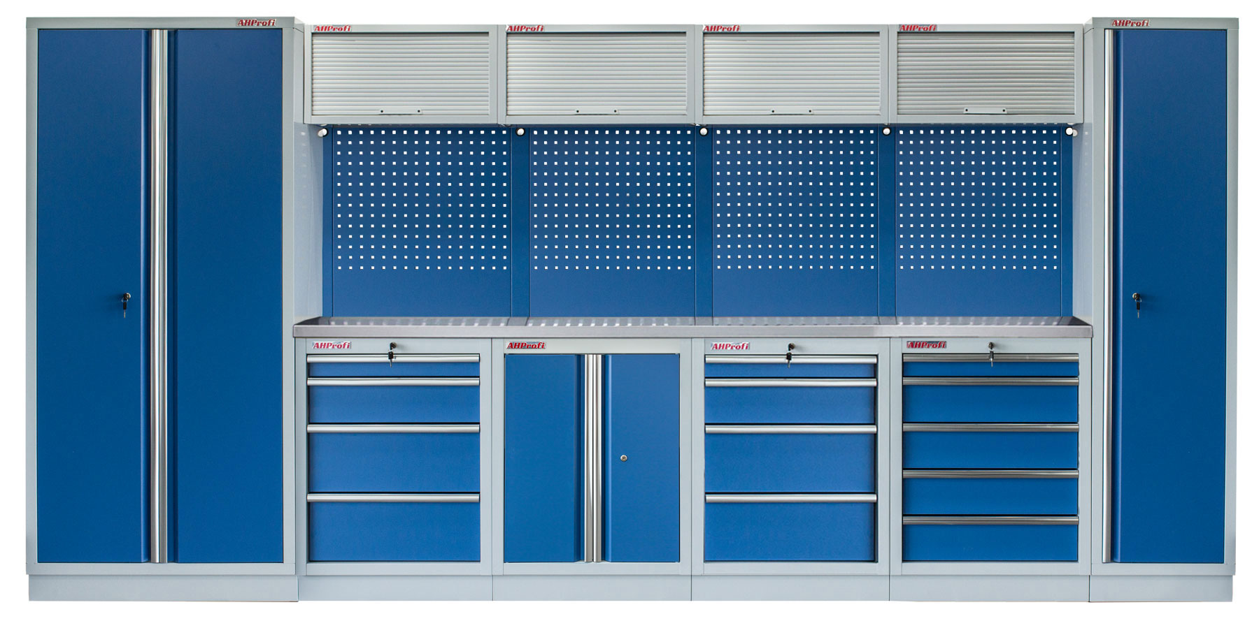 E-shop Kvalitný PROFI BLUE dielenský nábytok 4235 x 495 x 2000 mm - MTGS1300A66