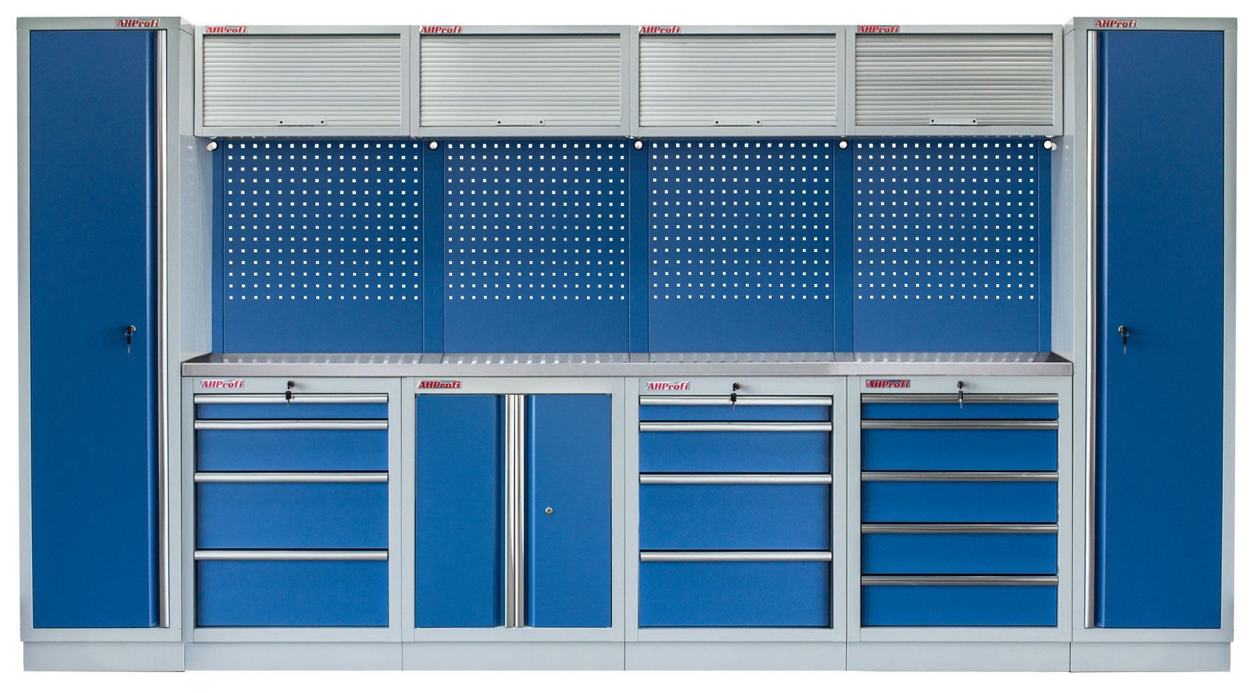 E-shop Kvalitný PROFI BLUE dielenský nábytok 3920 x 495 x 2000 mm - MTGS1300A99