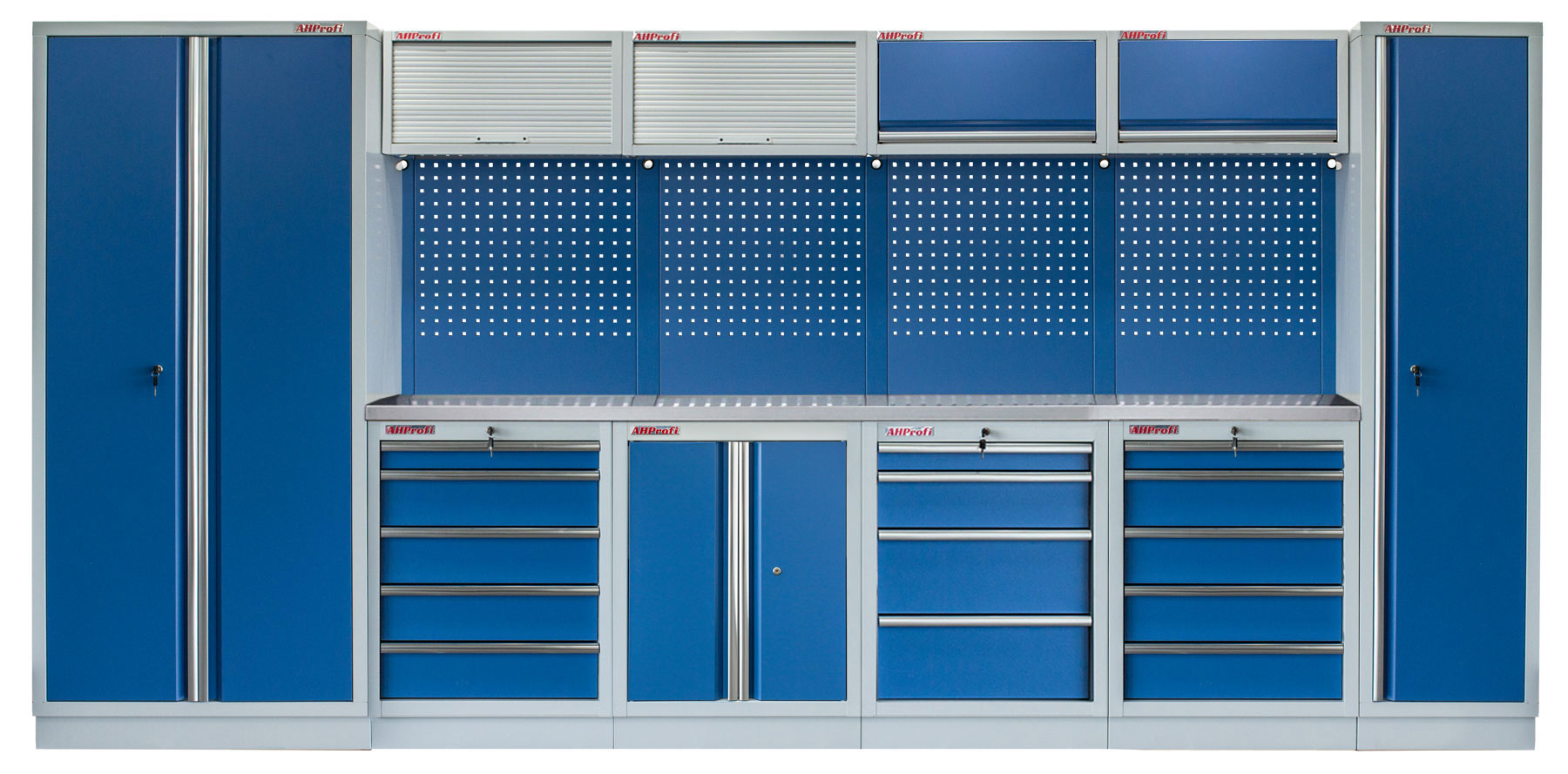 E-shop Kvalitný PROFI BLUE dielenský nábytok 4235 x 495 x 2000 mm - MTGS1300AC