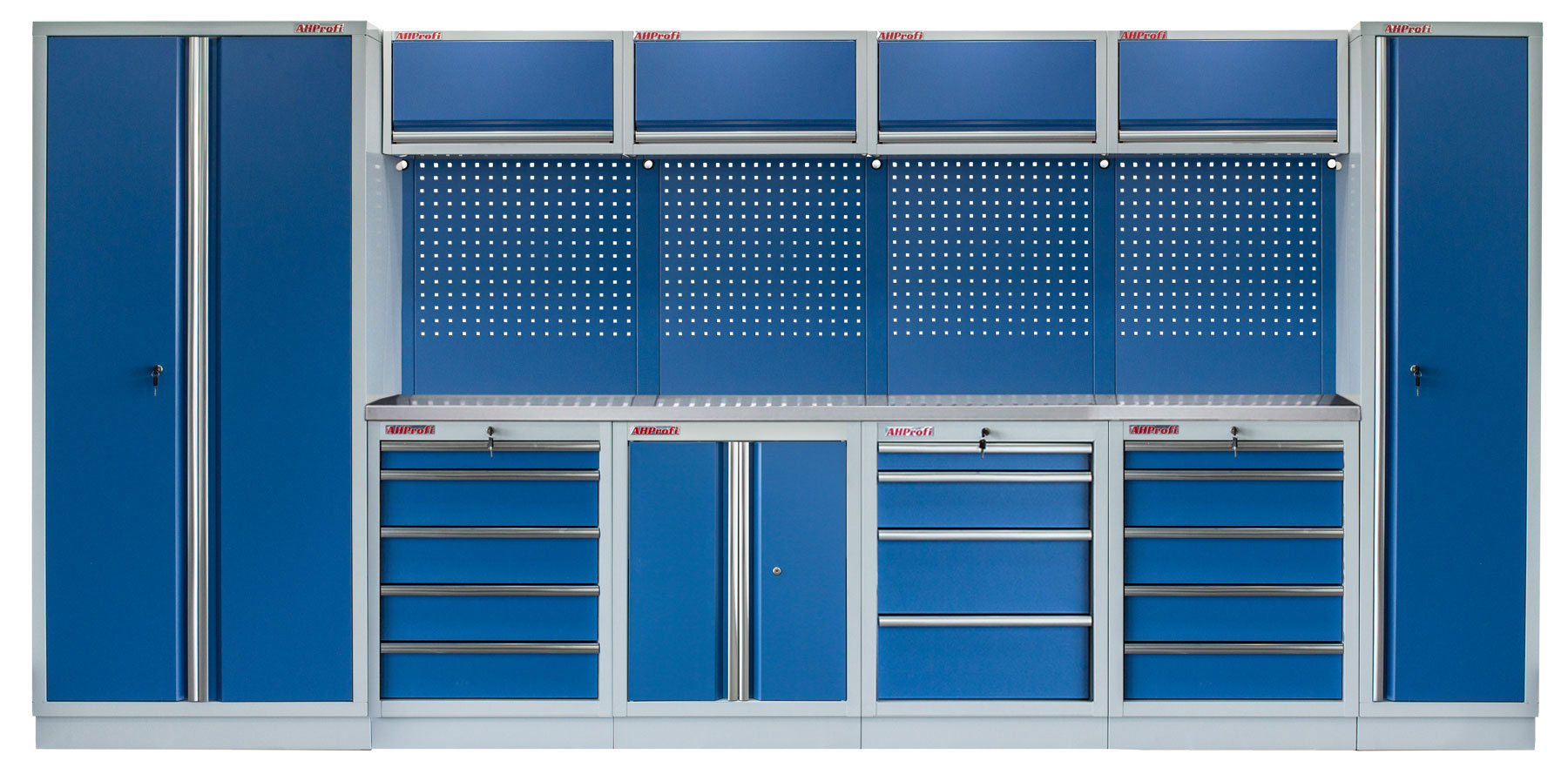 E-shop Kvalitný PROFI BLUE dielenský nábytok 4235 x 495 x 2000 mm - MTGS1300AL