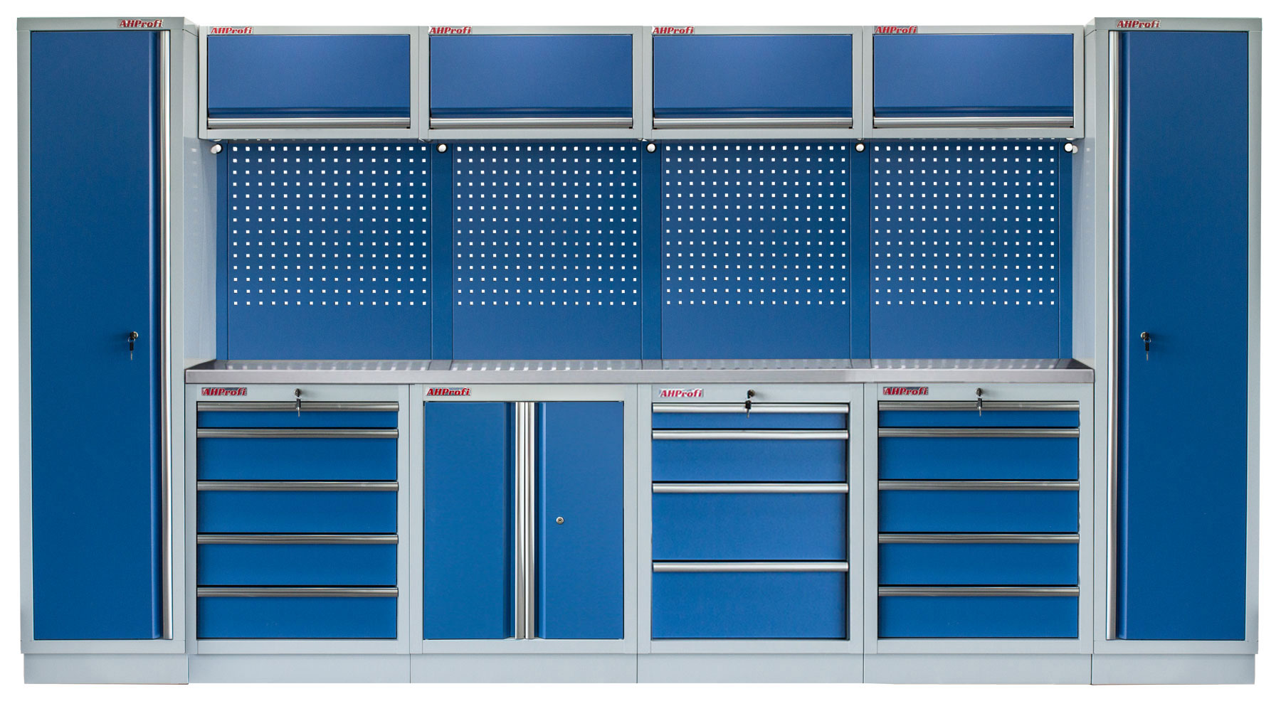 E-shop Kvalitný PROFI BLUE dielenský nábytok 3920 x 495 x 2000 mm - MTGS1300AV