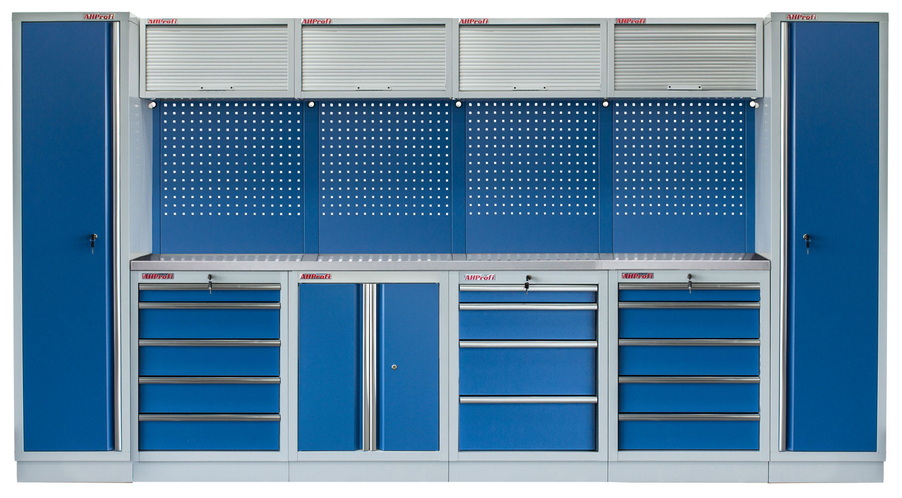 E-shop Kvalitný PROFI BLUE dielenský nábytok 3920 x 495 x 2000 mm - MTGS1300AW