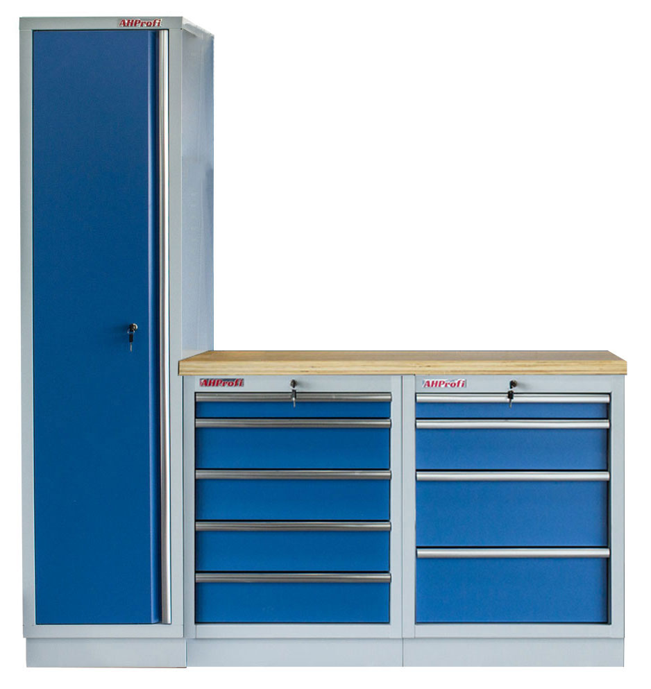 E-shop Zostava kvalitného PROFI BLUE dielenského nábytku 4 ks - MTGS1300BAL04