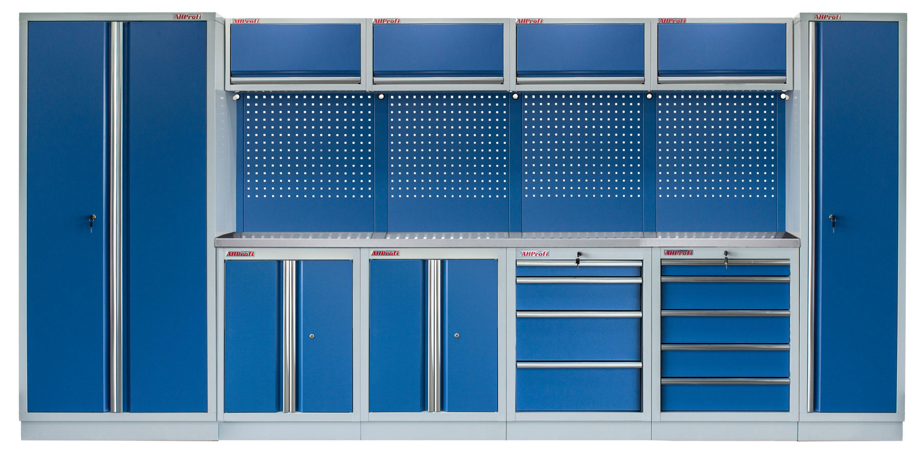 E-shop Kvalitný PROFI BLUE dielenský nábytok 4235 x 495 x 2000 mm - MTGS1300BB5