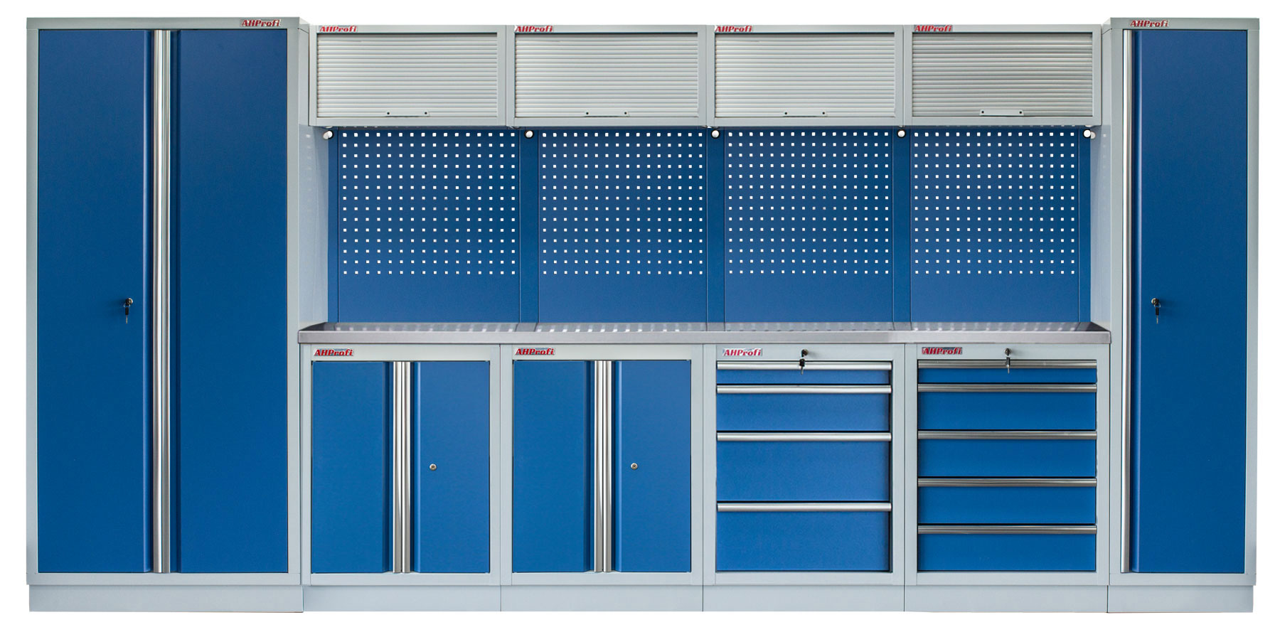 E-shop Kvalitný PROFI BLUE dielenský nábytok 4235 x 495 x 2000 mm - MTGS1300BB6